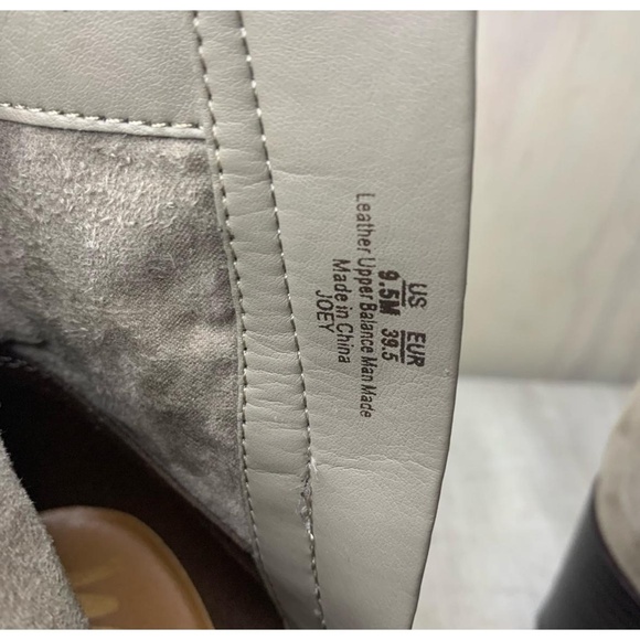 Sam Edelman Womens Ankle Boots Size 9M Light Gray Suede Block Heel Side Zipper - Picture 6 of 7